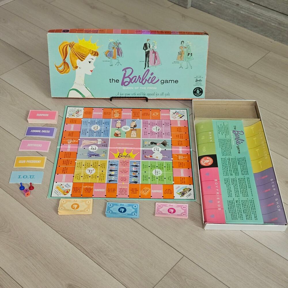 Vintage 1960 Mattel Barbie Board Game | Queen of the Prom | Original Box